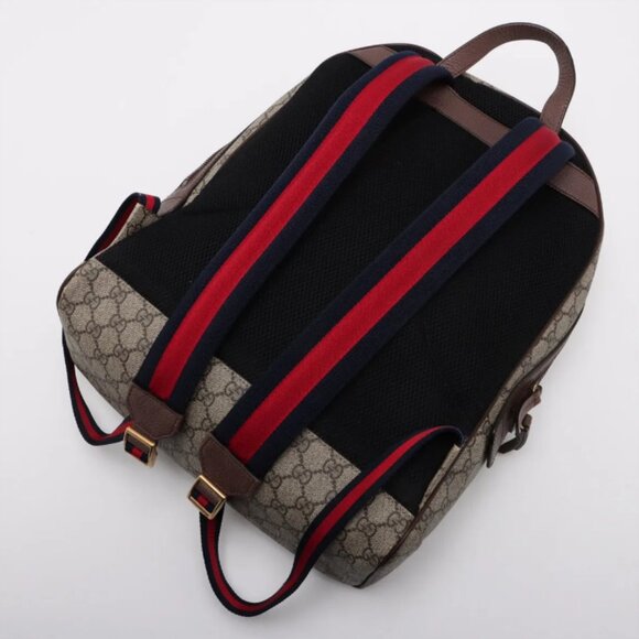 Gucci GG Supreme Bosco Leather Backpack Brown main image 15